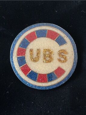 Vintage Chicago Cubs Hat Pin or Brooch 2 3/8 inches diameter